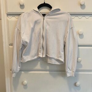 White Art Class Zip -Up Hoodie